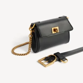 Cinturón «Rodeo» para mujer con bolsita en negro