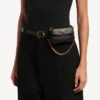Cinturón «Rodeo» para mujer con bolsita en negro Cinturón «Rodeo» para mujer con bolsita en negro
