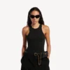Cinturón «Rodeo» para mujer con bolsita en negro Cinturón «Rodeo» para mujer con bolsita en negro