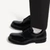 Cómodo zapato Derby para hombre en negro Cómodo zapato Derby para hombre en negro