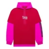 Colección Primavera-Verano 2021: sudadera con capucha y mangas largas unisex rosa y rojo 657037TKV826295