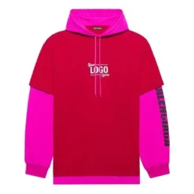 Colección Primavera-Verano 2021: sudadera con capucha y mangas largas unisex rosa y rojo 657037TKV826295 Colección Primavera-Verano 2021: sudadera con capucha y mangas largas unisex rosa y rojo 657037TKV826295