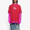 Colección Primavera-Verano 2021: sudadera con capucha y mangas largas unisex rosa y rojo 657037TKV826295