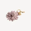 Colgante/llavero de mujer con forma de flor en cuarzo rosa Colgante/llavero de mujer con forma de flor en cuarzo rosa