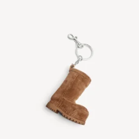 Colgante/llavero para mujer «Mini Botas de Alaska» en color noce