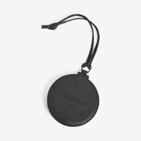 Colgante redondo con espejo «City» para mujer en negro Colgante redondo con espejo «City» para mujer en negro