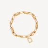 Collar «B Link» para mujer en oro brillante Collar «B Link» para mujer en oro brillante