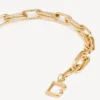 Collar «B Link» para mujer en oro brillante Collar «B Link» para mujer en oro brillante
