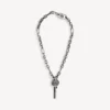 Collar fino para hombre Neverlost en plata envejecida Collar fino para hombre Neverlost en plata envejecida