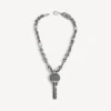 Collar fino para hombre Neverlost en plata envejecida Collar fino para hombre Neverlost en plata envejecida