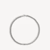 Collar gourmette fino para hombre con el BB Icon en plata envejecida