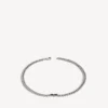 Collar gourmette fino para hombre con el BB Icon en plata envejecida