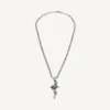 Collar gótico con serpiente en plata envejecida Collar gótico con serpiente en plata envejecida