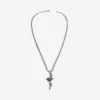 Collar gótico con serpiente en plata envejecida Collar gótico con serpiente en plata envejecida
