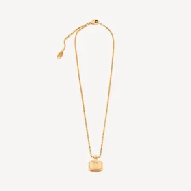 Collar largo cuadrado Nano en dorado