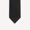 Corbata lisa de lana para hombre en negro