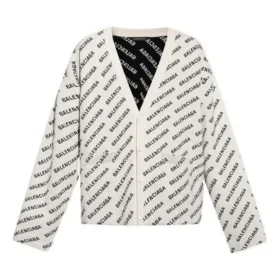 Cárdigan con logo integral «Blanco tiza/Negro» 736248T32339054 Cárdigan con logo integral «Blanco tiza/Negro» 736248T32339054