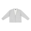 Cárdigan con logotipo integral «Gris claro-Blanco» 699822T32331461