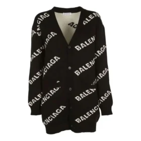 Cárdigan oversize con logotipo «Negro» 555275T14711070