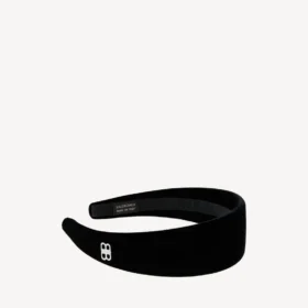 Diadema plana Holli para mujer en negro/plata brillante