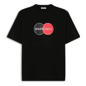 Diseño holgado de estilo retro, manga corta, negro 620941TIV791000