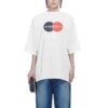 Diseño holgado estilo uniforme retro, manga corta, blanco 620941TIV799000