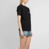 Estampado, cuello redondo, manga corta, negro 612965TKV861070
