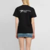 Estampado, cuello redondo, manga corta, negro 612965TKV861070