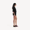 Falda-pantalón mini entallada para mujer en negro Falda-pantalón mini entallada para mujer en negro