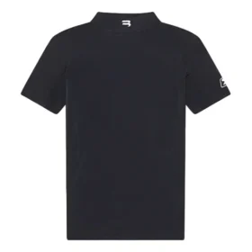 FW21 Camiseta de manga corta con estampado de letras del logotipo, corte entallado, negra 6617524B0B11077