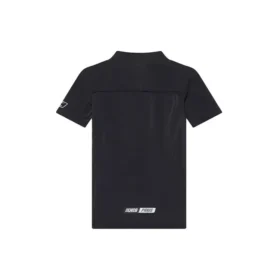 FW21 Camiseta de manga corta con estampado de letras del logotipo, corte entallado, negra 6617524B0B11077