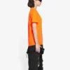FW21 Camiseta elástica de corte ajustado y manga corta, naranja 661705TKVH57513