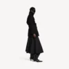 Gabardina corta tipo «cocoon» para mujer en negro Gabardina corta tipo «cocoon» para mujer en negro