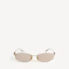 Gafas de sol Nano D-Frame para mujer en dorado claro Gafas de sol Nano D-Frame para mujer en dorado claro