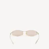 Gafas de sol Nano D-Frame para mujer en dorado claro Gafas de sol Nano D-Frame para mujer en dorado claro