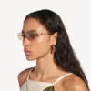 Gafas de sol Nano D-Frame para mujer en dorado claro Gafas de sol Nano D-Frame para mujer en dorado claro