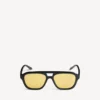 Gafas de sol Pilot para hombre, para uso diario, en negro/amarillo Gafas de sol Pilot para hombre, para uso diario, en negro/amarillo