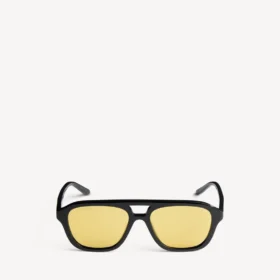 Gafas de sol Pilot para hombre, para uso diario, en negro/amarillo