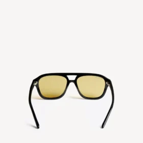 Gafas de sol Pilot para hombre, para uso diario, en negro/amarillo