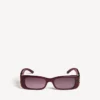 Gafas de sol rectangulares Dynasty para mujer en burdeos oscuro Gafas de sol rectangulares Dynasty para mujer en burdeos oscuro