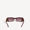 Gafas de sol rectangulares Dynasty para mujer en burdeos oscuro Gafas de sol rectangulares Dynasty para mujer en burdeos oscuro