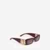 Gafas de sol rectangulares Dynasty para mujer en burdeos oscuro Gafas de sol rectangulares Dynasty para mujer en burdeos oscuro