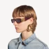 Gafas de sol rectangulares Dynasty para mujer en burdeos oscuro Gafas de sol rectangulares Dynasty para mujer en burdeos oscuro