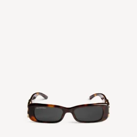 Gafas de sol rectangulares Dynasty para mujer en color havana medio