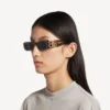 Gafas de sol rectangulares Dynasty para mujer en color havana medio Gafas de sol rectangulares Dynasty para mujer en color havana medio
