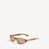 Gafas de sol redondas Neo en color habana con rayas rubias Gafas de sol redondas Neo en color habana con rayas rubias