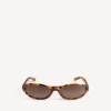 Gafas de sol redondas Neo en color havana moteado Gafas de sol redondas Neo en color havana moteado