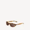 Gafas de sol redondas Neo en color havana moteado Gafas de sol redondas Neo en color havana moteado