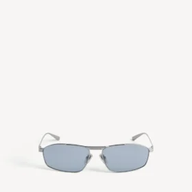 Gafas de sol Tag 3.0 con montura en forma de D para hombre, en color plateado