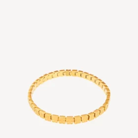 Gargantilla nano mini link para mujer en oro brillante